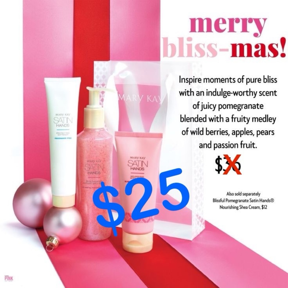 Mary Kay Satin Hands Blissful Pomegranate Set